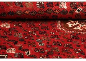 Tappeto Shiraz Stilizzato Rosso Scuro Nero 163x275 Cm