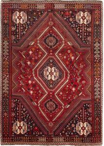Tappeto Shiraz Stilizzato Rosso Mattone Blu Scuro 163x225 Cm
