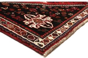 Tappeto Shiraz Stilizzato Rosso Scuro Nero 163x275 Cm