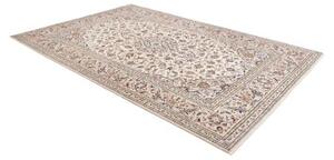 Tappeto Kashan Medaglione Floreale Avorio Blu Scuro 200x302 Cm