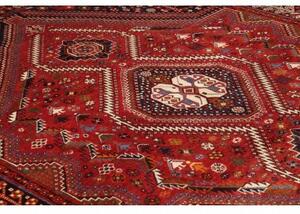 Tappeto Shiraz Stilizzato Rosso Mattone Blu Scuro 163x225 Cm