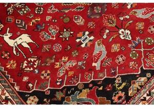 Tappeto Shiraz Fine Stilizzato Rosso Nero 173x282 Cm