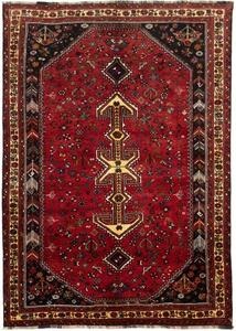 Tappeto Shiraz Stilizzato Rosso Nero 177x250 Cm