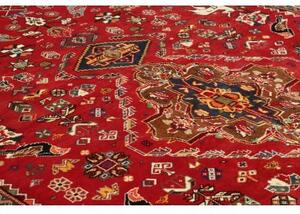 Tappeto Shiraz Fine Stilizzato Rosso Nero 173x282 Cm