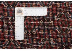 Tappeto Hamadan Stilizzato Rosso Blu Scuro Corsia 112x356 Cm