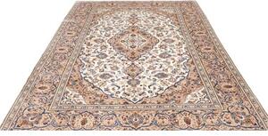 Tappeto Kashan Medaglione Floreale Beige Blu 200x308 Cm