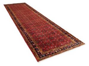 Tappeto Hamadan Stilizzato Rosso Blu Scuro Corsia 122x420 Cm