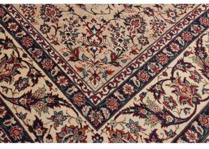Tappeto Kashan Floreale Avorio Blu Scuro 308x480 Cm