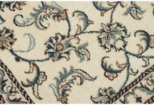 Tappeto Nain Kashmar Floreale Avorio Blu Corsia 78x290 Cm