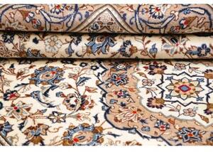 Tappeto Kashan Medaglione Floreale Beige Blu 200x308 Cm