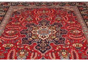 Tappeto Ardakan Medaglione Floreale Rosso Blu Scuro 255x362 Cm