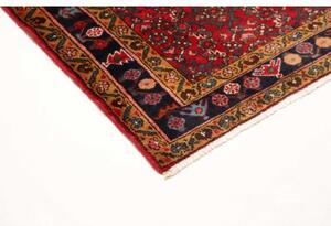 Tappeto Hamadan Stilizzato Rosso Blu Scuro Corsia 122x420 Cm
