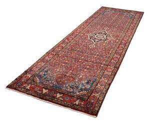 Tappeto Hamadan Stilizzato Rosso Blu Scuro Corsia 112x356 Cm