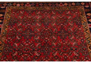 Tappeto Hamadan Stilizzato Rosso Blu Scuro Corsia 122x420 Cm