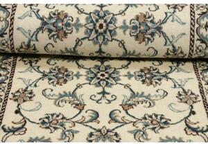 Tappeto Nain Kashmar Floreale Avorio Blu Corsia 78x290 Cm