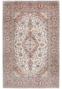 Tappeto Kashan Medaglione Floreale Beige Blu 200x308 Cm