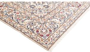 Tappeto Kashan Medaglione Floreale Avorio Blu 200x303 Cm