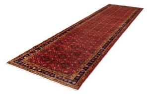 Tappeto Hamadan Stilizzato Rosso Blu Scuro Corsia 122x420 Cm