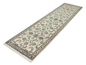 Tappeto Nain Kashmar Floreale Avorio Blu Corsia 78x290 Cm