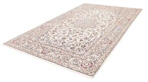 Tappeto Kashan Medaglione Floreale Avorio Blu 200x303 Cm