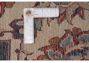Tappeto Kashan Floreale Avorio Blu Scuro 308x480 Cm