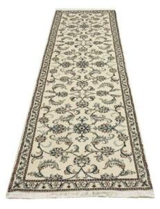 Tappeto Nain Kashmar Floreale Avorio Blu Corsia 78x290 Cm