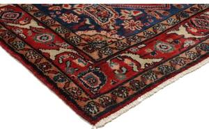 Tappeto Hamadan Stilizzato Rosso Blu Scuro Corsia 112x356 Cm