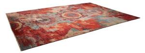 Tappeto Vintage Erased Medaglione Rosso Azzurro 295x415 Cm