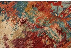 Tappeto Vintage Erased Astratto Rosso Azzurro 122x176 Cm