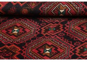 Tappeto Baluch Geometrico Rosso Mattone Nero 101x185 Cm