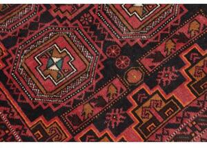 Tappeto Baluch Geometrico Rosso Mattone Nero 101x185 Cm