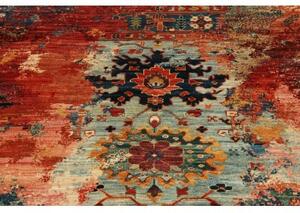 Tappeto Vintage Erased Astratto Rosso Azzurro 122x176 Cm