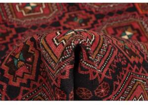 Tappeto Baluch Geometrico Rosso Mattone Nero 101x185 Cm
