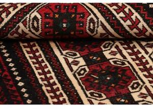 Tappeto Baluch Geometrico Rosso Scuro Nero 101x193 Cm
