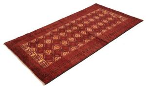 Tappeto Baluch Geometrico Rosso Scuro Beige 103x201 Cm