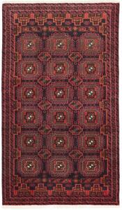 Tappeto Baluch Geometrico Rosso Mattone Nero 101x185 Cm