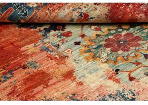 Tappeto Vintage Erased Astratto Rosso Azzurro 122x176 Cm