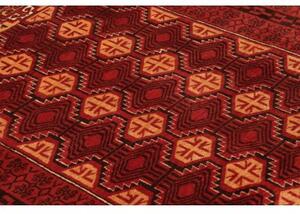 Tappeto Baluch Geometrico Rosso Scuro Beige 103x201 Cm