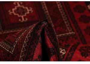 Tappeto Baluch Geometrico Rosso Scuro Nero 110x208 Cm
