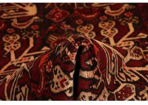 Tappeto Baluch Stilizzato Rosso Scuro Avorio 102x190 Cm