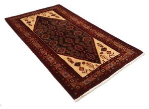 Tappeto Baluch Stilizzato Bordeaux Avorio 105x198 Cm