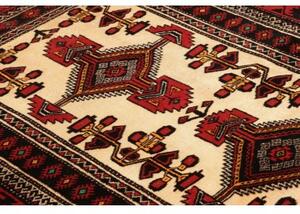 Tappeto Baluch Geometrico Rosso Avorio 108x194 Cm