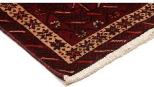 Tappeto Baluch Stilizzato Rosso Scuro Avorio 102x190 Cm