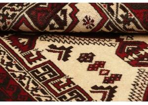 Tappeto Baluch Stilizzato Rosso Scuro Avorio 103x197 Cm
