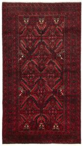 Tappeto Baluch Geometrico Rosso Scuro Nero 104x190 Cm