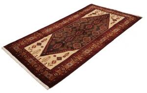 Tappeto Baluch Stilizzato Bordeaux Avorio 105x198 Cm