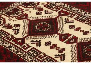 Tappeto Baluch Stilizzato Rosso Scuro Avorio 103x197 Cm