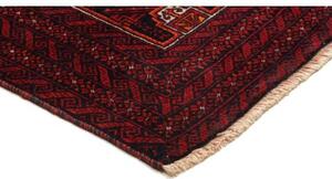 Tappeto Baluch Stilizzato Rosso Bordeaux Blu Scuro 108x208 Cm
