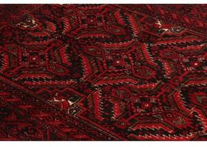 Tappeto Baluch Geometrico Rosso Scuro Nero 104x190 Cm