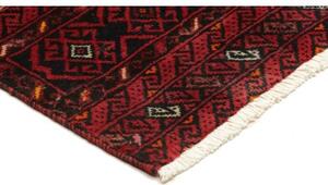 Tappeto Baluch Stilizzato Rosso Scuro Avorio 103x190 Cm